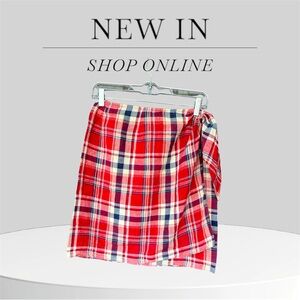 Ralph Lauren plaid wrap skirt